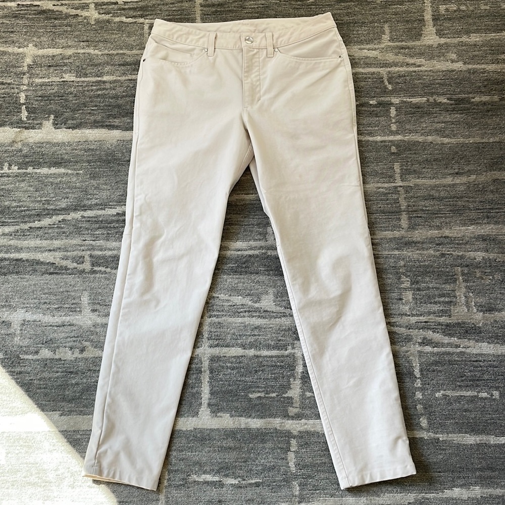Lululemon ABC Slim-Fit 32 waist, 32 length white utilitech pants
